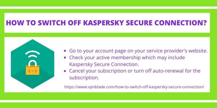 SWITCH OFF KASPERSKY SECURE CONNECTION