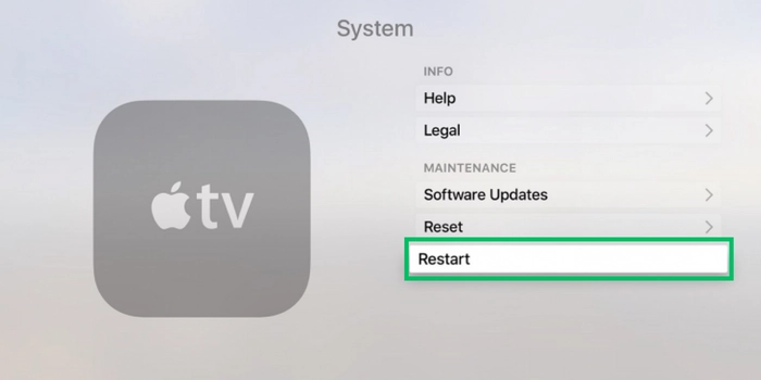 Restart Apple TV