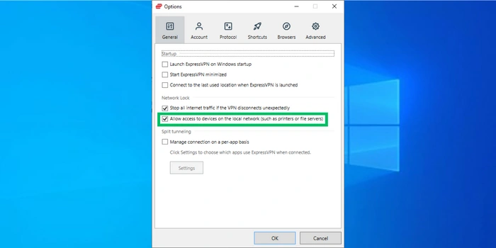 Visit General Tab In ExpressVPN