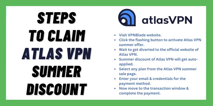 Steps to Claim Atlas VPN Summer Discount
