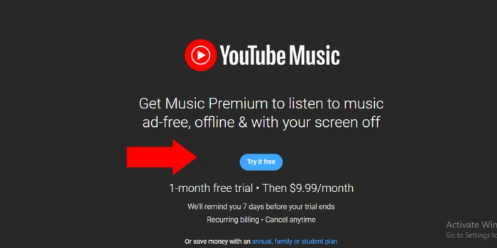 click on free trial.