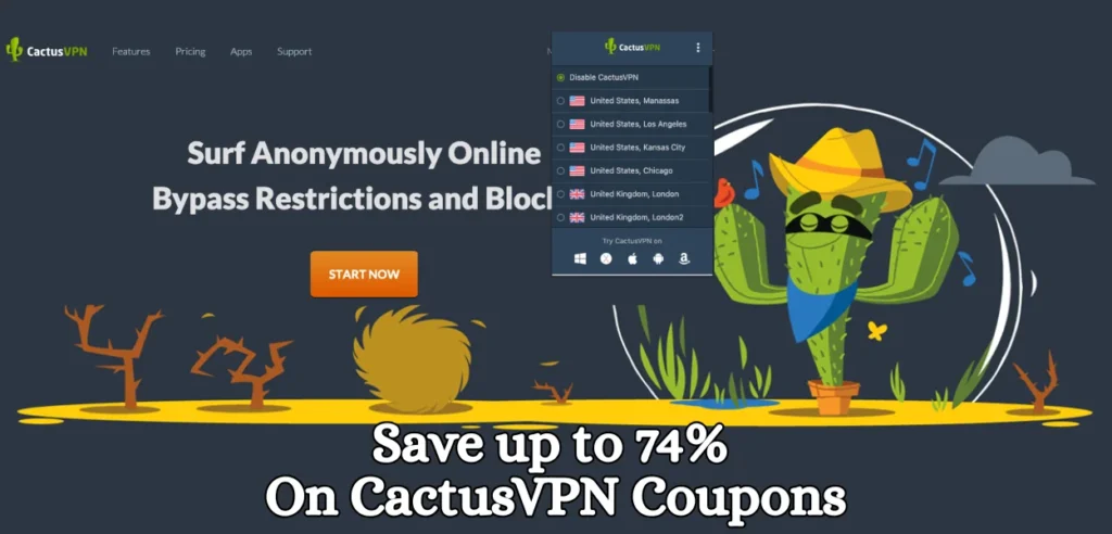 CactusVPN coupons and discounts