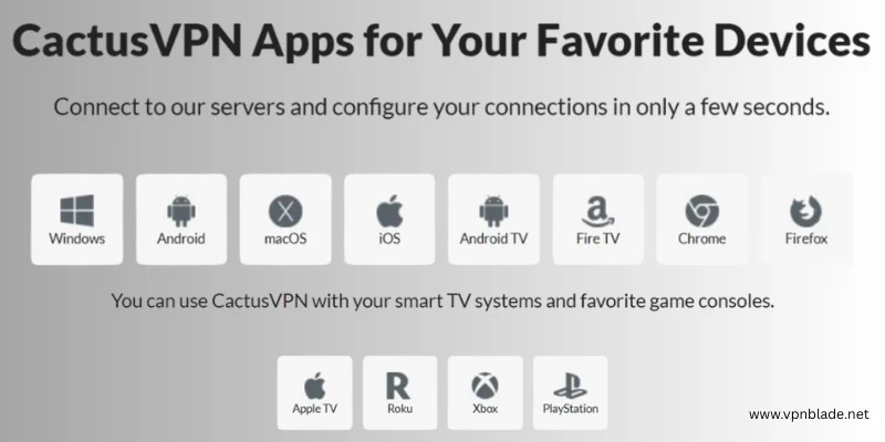 CactusVPN device, platform and chrome extension